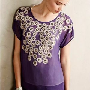 Anthropology San Soni Lunaria blouse beaded